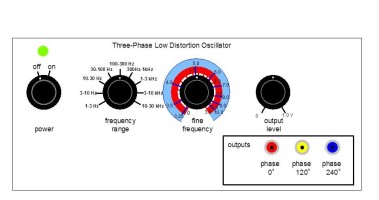 Low distortion three-phase oscillator