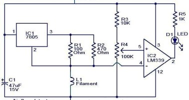 Simple Air flow detector circuit