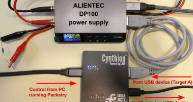 Sniffing USB with Cynthion ... and a Python software for the DP100