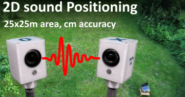 Accurate 2D positioning with 2 sonar beacons