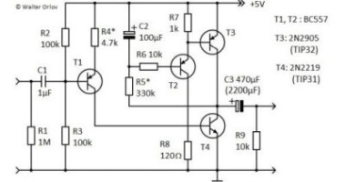 Versatile Audio Amplifier with the Current Output Signal
