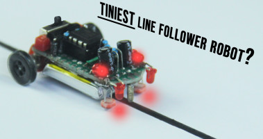 Make the Tiniest Line Follower Robot without a Microcontroller