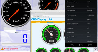 Raspberry PI OBD2 Display mit Web und Android Interface