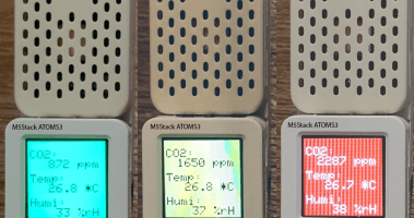 Air quality indicated by temperature, humidity, and CO2 concentration