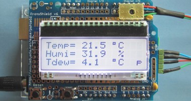 Measuring dew point, temperature and humidity with ENS210 and Arduino Uno