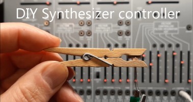 Analog Synth controller using clothes pin