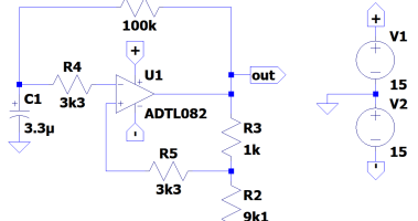 Single Opamp Voltage Controlled Oscillator