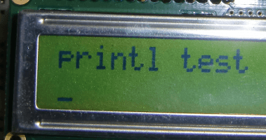 Printl – high level LCD display driver