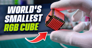 World's Smallest RGB LED Cube With 384 Pixels