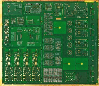 Typical Eurocircuits production panel demonstrating the principle of our order pooling.