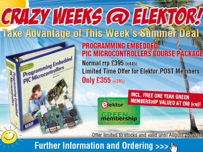 Discounted PIC Programming Course Includes Free Elektor GREEN Membership