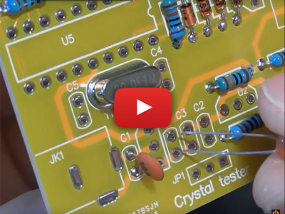 Frequency counter and crystal tester kit: 1 Hz - 50 MHz