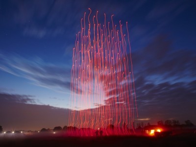 Swarm of drones for light show