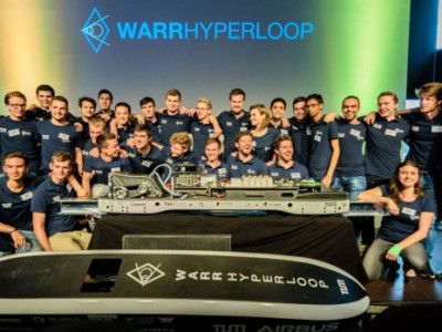 Tech University Munich team wins Hyperloop speed competition II. Image: cbc.ca