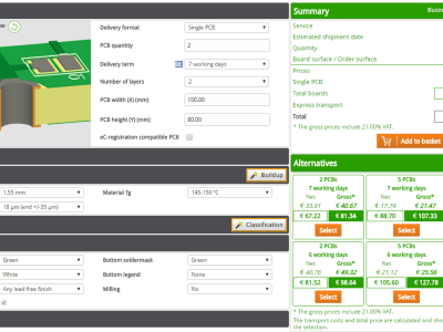 The Eurocircuits PCB Configurator