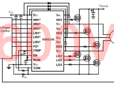 3-phase driver IC switches BLDC MOSFETs from 3.3V