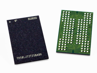 A sample of the 112-layer BiCS5 memory. Image: Kioxia
 