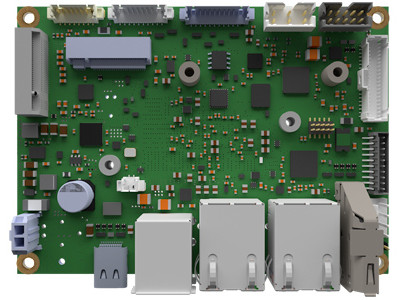 The Pico-ITX board offers a wide choice of interfaces despite its small 2.5-inch form factor.