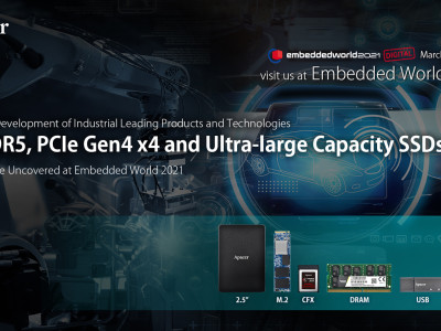 Apacer’s Industry-leading Ultra-large Capacity, DDR5 and PCIe Gen 4x4