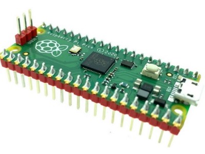Raspberry Pi Pico MCU with Preinstalled Pin Headers