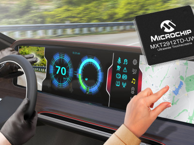 Microchip announces maXTouch MXT2912TD-UW touchscreen controller