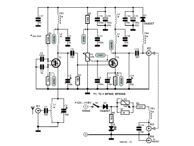 Circuit: VHF FM Antenna Booster