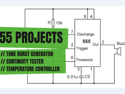 Three 555 Projects: Tone Burst Generator, Continuity Tester, and Temperature Controller