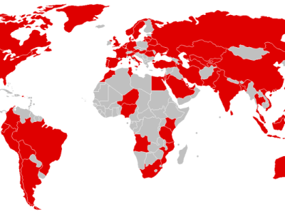 Countries initially affected in WannaCry ransomware attack. Photo: Wikimedia Commons.
