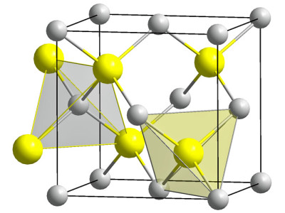 GaAs crystal structure. Image: Public Domain.