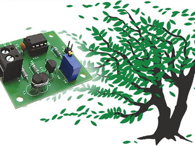 Figure 2: the small circuit board that was designed for the wind speed meter.