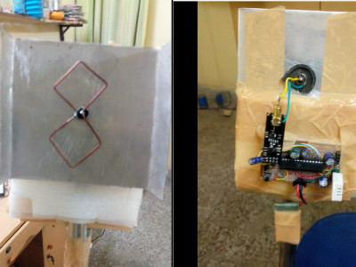 Ultra low power radio on Bi-Quad antennas This gives a good range - 1500+ mtr with highly directional transmission.