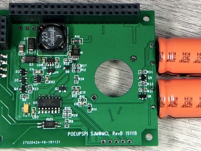 PoEUPSPi_Back Rear view of assembled board