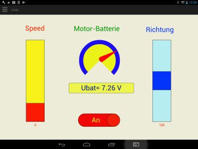Screen_Tablet User interface on Android tablet