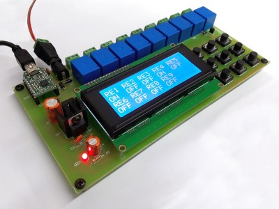 Handy 10 way relay Board 12v DC operation