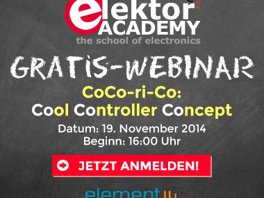 Jetzt zum Elektor-Webinar 'Cool Controller Concept' anmelden und gewinnen!