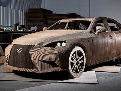 Elektroauto aus Pappe von Lexus