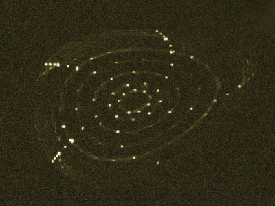 Geschlossene, ineinander liegende magnetische Flächen - sichtbar gemacht durch einen bewegten Fluoreszenzstab. Bild: IPP, Matthias Otte