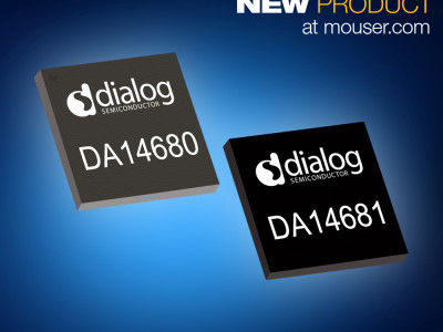 Die jetzt bei Mouser Electronics erhältlichen Wearable-on-Chips DA14680 und DA14681 aus der Dialog-Produktfamilie SmartBond™ sind kleine SoCs mit äußerst geringem Energiebedarf.