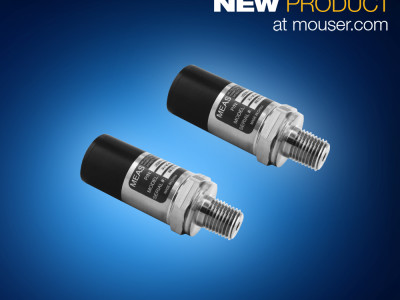 TE’s MEAS M5600 and U5600 wireless pressure transducers, available from Mouser Electronics, are dual-input, high-accuracy pressure and temperature sensors designed with an ADC with 24-bit resolution using I2C output protocols.