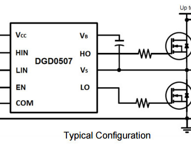 Prinzipschaltung der Treiber. Bild: Diodes.