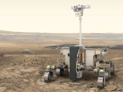 Der ExoMars rover soll 2022 auf dem Mars landen (künstlerische Darstellung; © ESA).