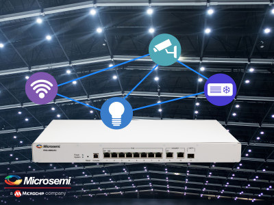 8-Port-Switch unterstützt den neuen Power-over-Ethernet-/PoE-Standard IEEE 802.3bt für kostengünstige intelligente Beleuchtungssysteme