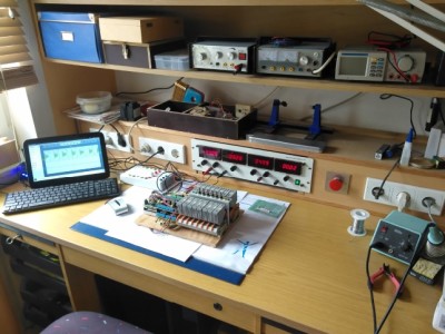 Mein Elektronik-Labor: Umgebaute Autowerkstatt
