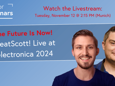 Sehen Sie GreatScott! live auf der electronica 2024: Die Zukunft ist jetzt