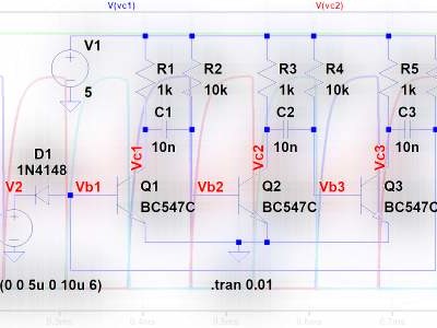 Einen Multivibrator in LTSpice anwerfen!