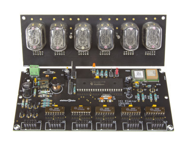 Nixie clock on black PCB Nixie clock on black PCB