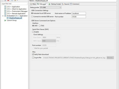 Figure 3 Debug configuration, Debugger Tab