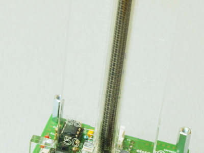 PCB with scale front PCB with scale fitted, front view