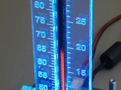 Working, blue backlight Working thermometer, blue background lighting