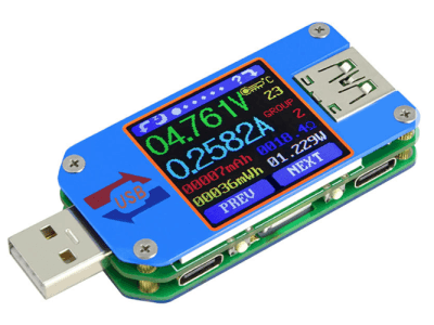 Banc d'essai : testeur USB UM25C avec écran couleur LCD +  Bluetooth